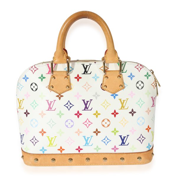 127636 pv a9377e88 7a90 4583 92a8 213b452f5e67 Louis Vuitton x Takashi Murakami White Monogram Multicolore Alma PM