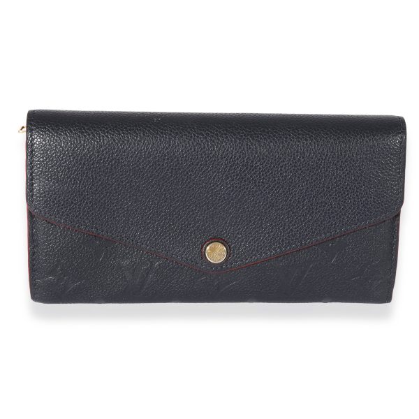 127644 fv Louis Vuitton Marine Rouge Empreinte Sarah Wallet