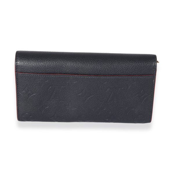 127644 pv Louis Vuitton Marine Rouge Empreinte Sarah Wallet