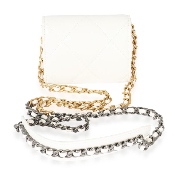 127677 stamp 46cc406d 7d15 4faa adc6 c65f3932db0a Chanel 19 White Leather Card Holder On Chain