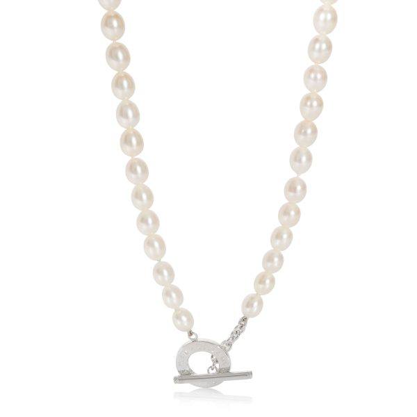 127688 fv 348ee5b1 d5b6 43eb 915a 727261aa29d3 Tiffany Co Freshwater Pearl Toggle Necklace in Sterling Silver