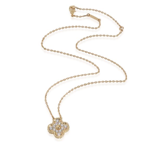 127701 pv 68fe5c90 45e2 4eab b142 c9370f8118d3 Van Cleef Arpels Alhambra Diamond Pendant in 18k Yellow Gold 048 CTW