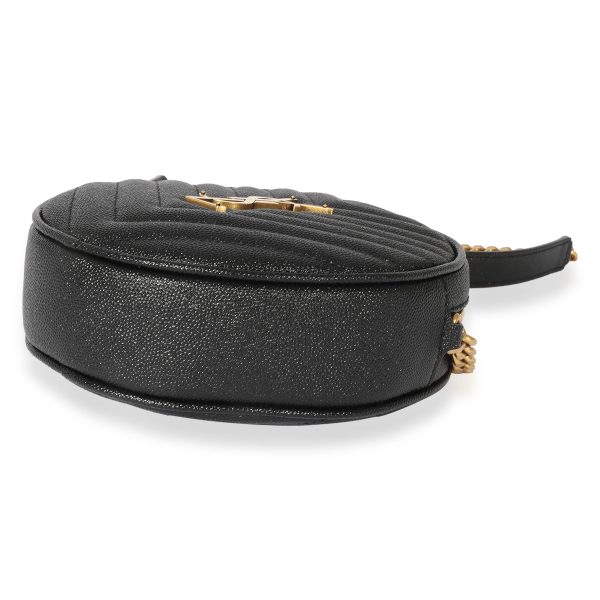 127753 box Saint Laurent Grain De Poudre Vinyl Round Bag