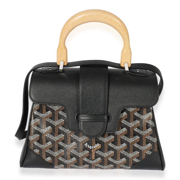 127794 fv Goyard Black Goyardine Mini Saigon