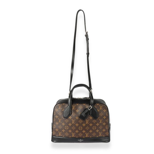 127797 bv Louis Vuitton Monogram Canvas Black Leather Dora MM