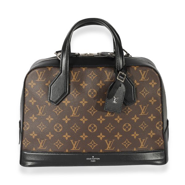 127797 fv Louis Vuitton Monogram Canvas Black Leather Dora MM