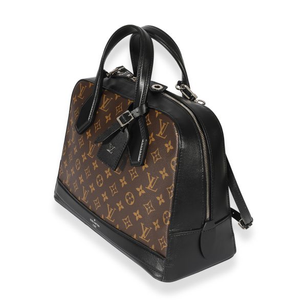 127797 sv Louis Vuitton Monogram Canvas Black Leather Dora MM