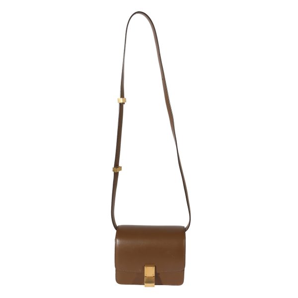 127817 bv Celine Brown Smooth Leather Small Box Bag