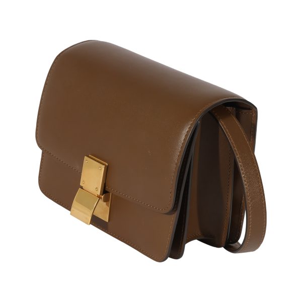 127817 sv Celine Brown Smooth Leather Small Box Bag