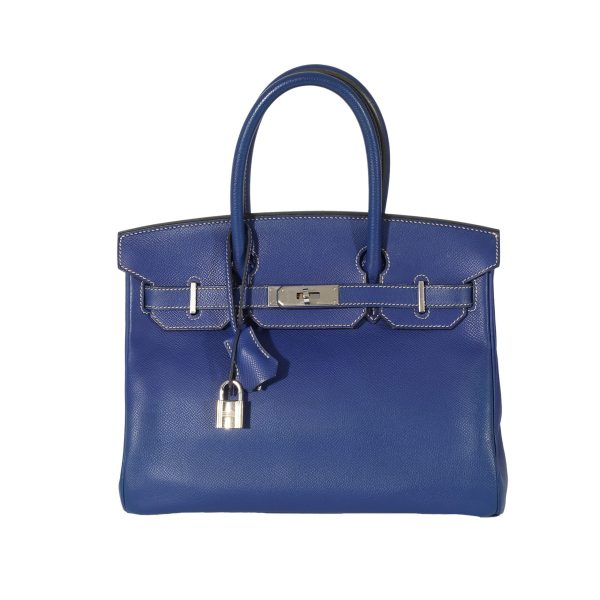 127838 fv fc3fab43 9ea1 406d 852d 64546685a706 Herm√®s Bleu Electrique Mykonos Epsom Candy Birkin 30 PHW