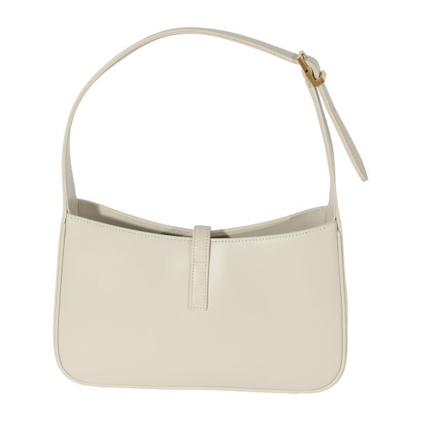 127839 pv Saint Laurent White Smooth Calfskin LE 5 À 7 Hobo