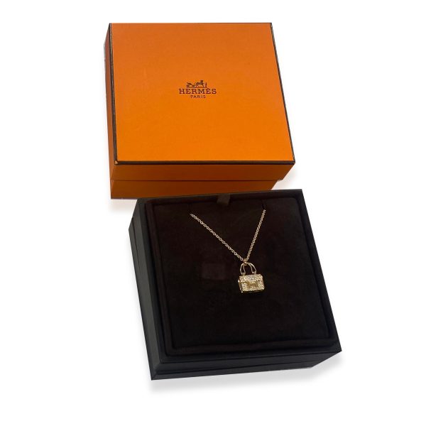 127852 box 173e27fb 4f18 42f2 bfb8 5a157b6c889a Hermes Amulettes Constance Pendant in 18k Rose Gold 044 CTW