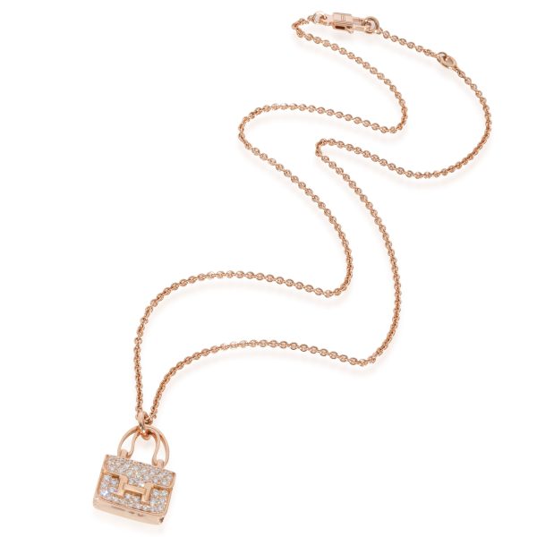 127852 bv b86c5885 d4b8 4e3b 960b bc2398c509df Hermes Amulettes Constance Pendant in 18k Rose Gold 044 CTW