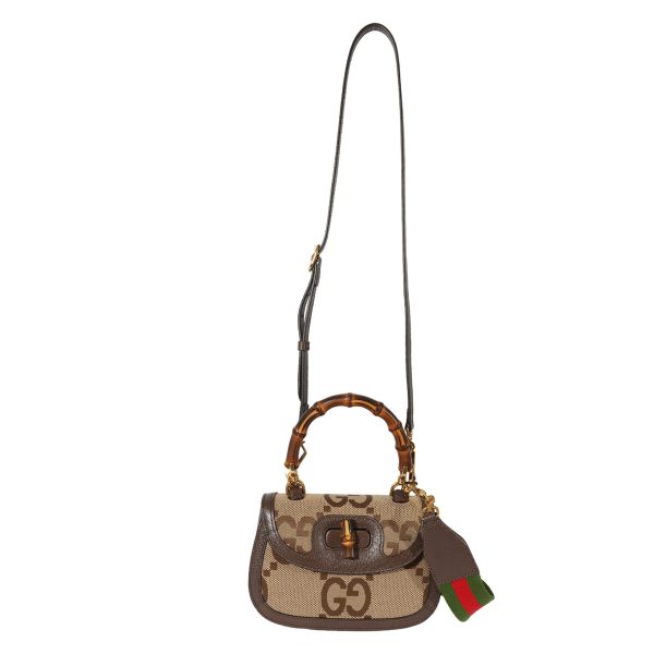 127860 bv b081cfe8 808d 4da6 8fa5 410238b6b7b3 Gucci Bamboo 1947 Jumbo GG Small Handle Bag