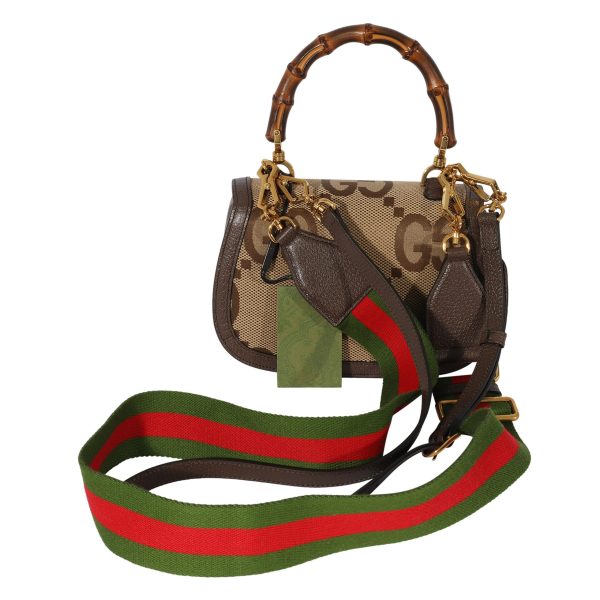 127860 pv 6d2e907c 3e51 40f0 9efc 711338048fa0 Gucci Bamboo 1947 Jumbo GG Small Handle Bag