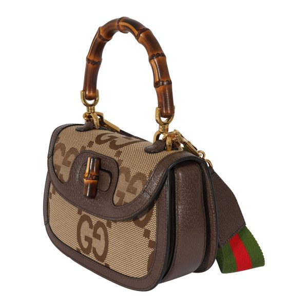 127860 sv ae15d455 3671 490d 9fef ba8866581576 Gucci Bamboo 1947 Jumbo GG Small Handle Bag