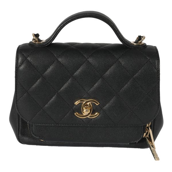 127863 fv f40b5b81 68a4 4fae a861 07f75e0aaa87 Chanel Black Caviar Small Business Affinity Flap