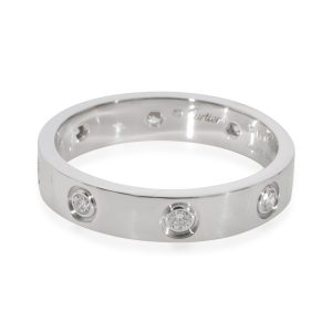 Rings Cartier Love Diamond Band in 18k White Gold 019 CTW