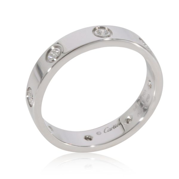 Wedding Band White Gold Cartier Love Diamond Band in 18k White Gold 019 CTW