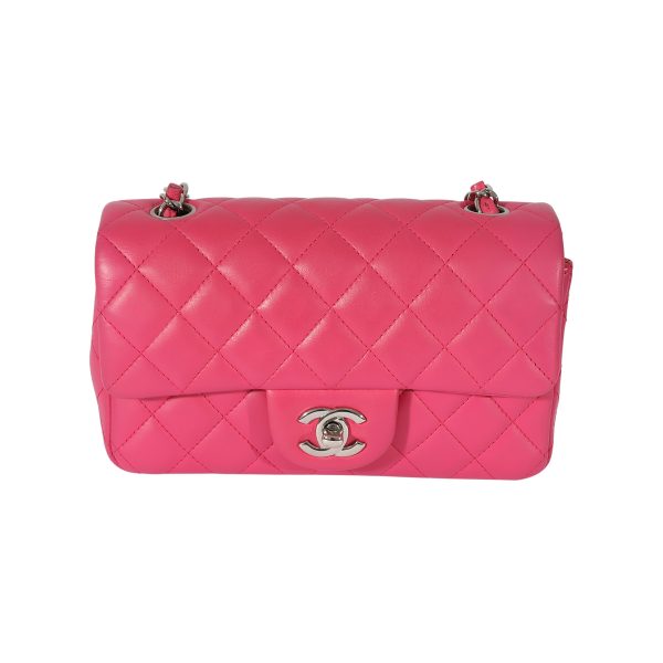 127899 fv 74b56c84 c103 4d36 8cb3 b07614eab613 Chanel Pink Quilted Lambskin Mini Rectangular Classic Flap Bag