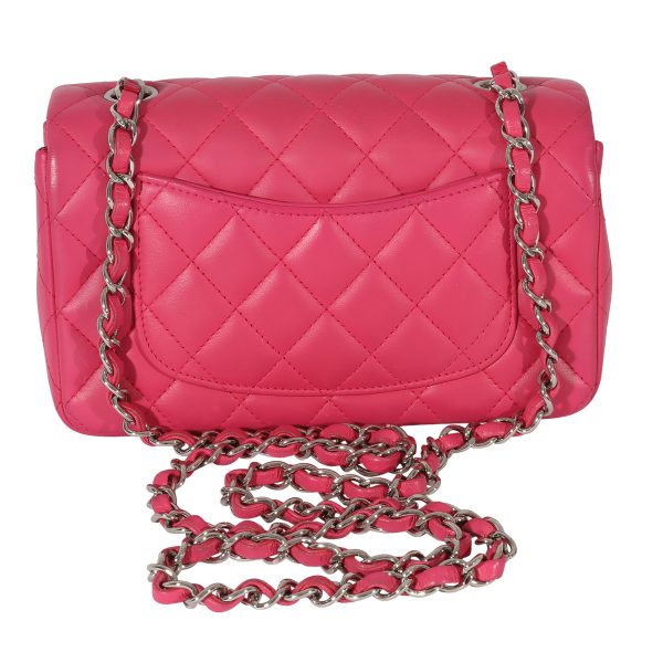 127899 pv ae9a4551 1052 46c3 afe5 b377edc2e386 Chanel Pink Quilted Lambskin Mini Rectangular Classic Flap Bag