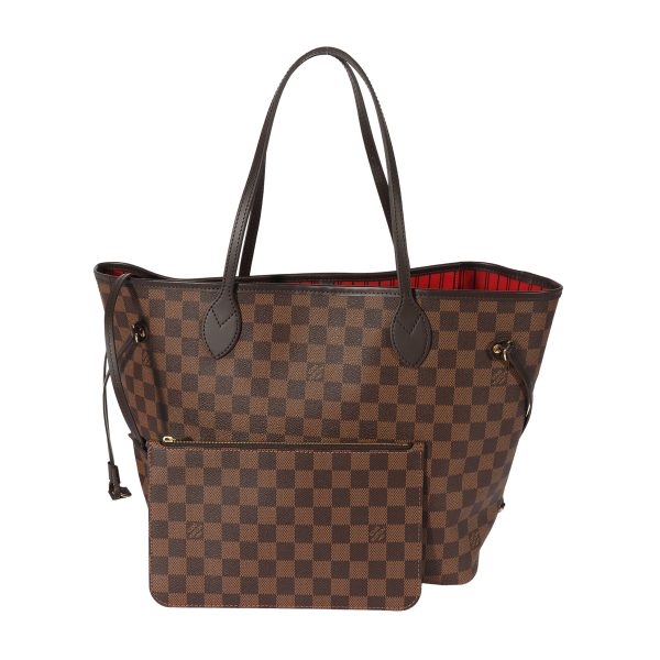 127903 fv Louis Vuitton Damier Ebene Neverfull MM Pouch