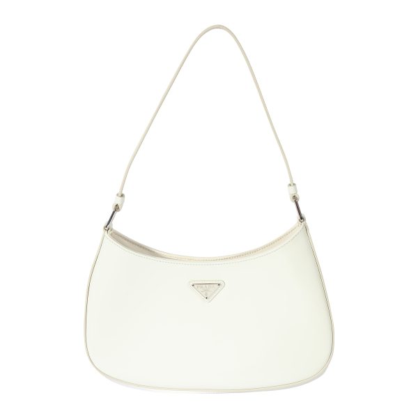 127904 fv f315ac05 8345 4295 a5da 221d988e1f60 Prada White Brushed Leather Cleo