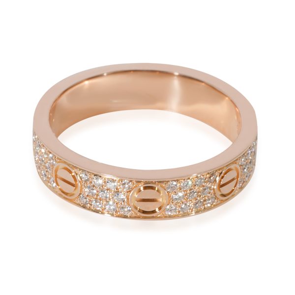 Cartier Cartier Love Diamond Pave Band in 18k Rose Gold 031 CTW