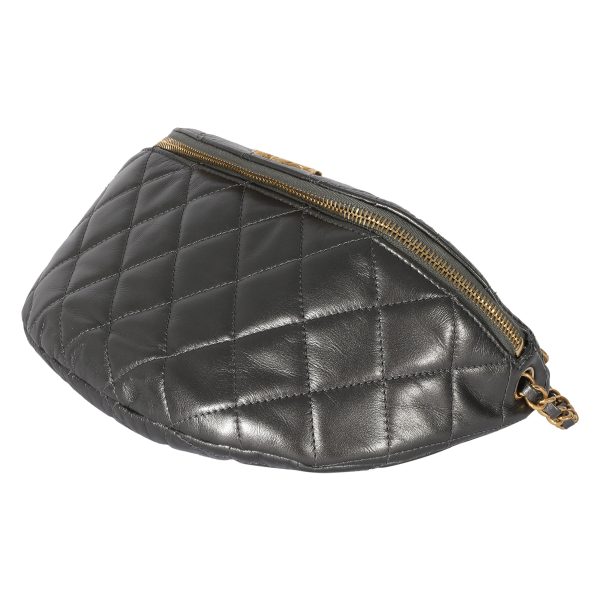 127956 box Chanel Metallic Quilted Calfskin Jeweled CC Crossbody Bag