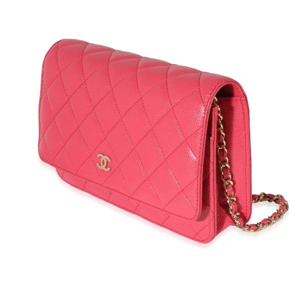 127962 sv Chanel Pink Caviar Wallet On Chain