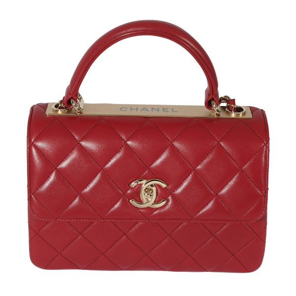 127965 fv 8fd4633a 29dd 47e4 8e1d a25d0abc8883 Chanel Red Lambskin Trendy Flap Bag