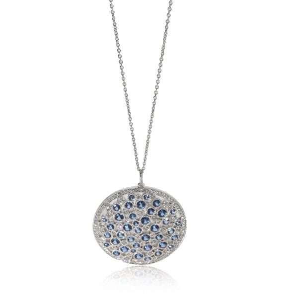 127972 fv 5d2c3fd8 bb5b 4016 ab27 9d0a4e51e3e7 Tiffany Co Cobblestone Sapphire Diamond Medallion Pendant Platinum 091 Ctw