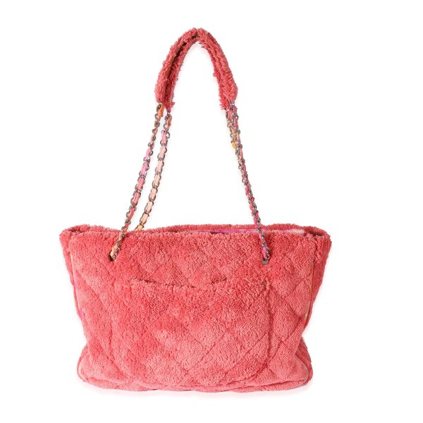 128093 sv 361b67c8 c33d 4992 bf57 f2cf405206e7 Chanel Pink Quilted Mixed Fibers Large Shopping Tote