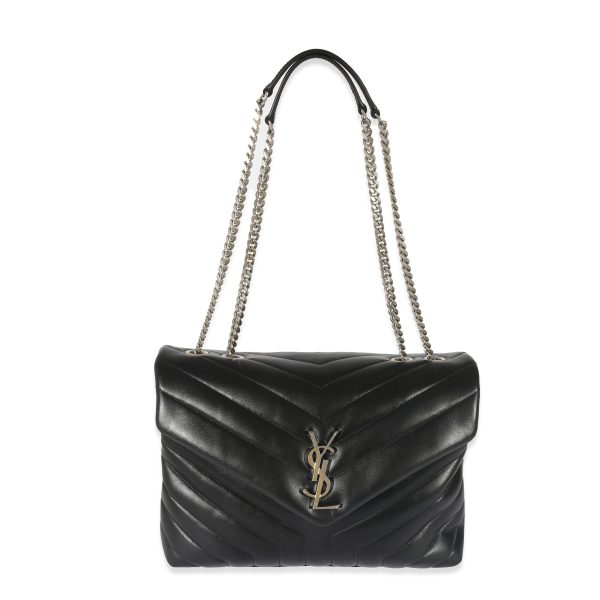 128148 fv Saint Laurent Black Matelassé Medium LouLou Bag