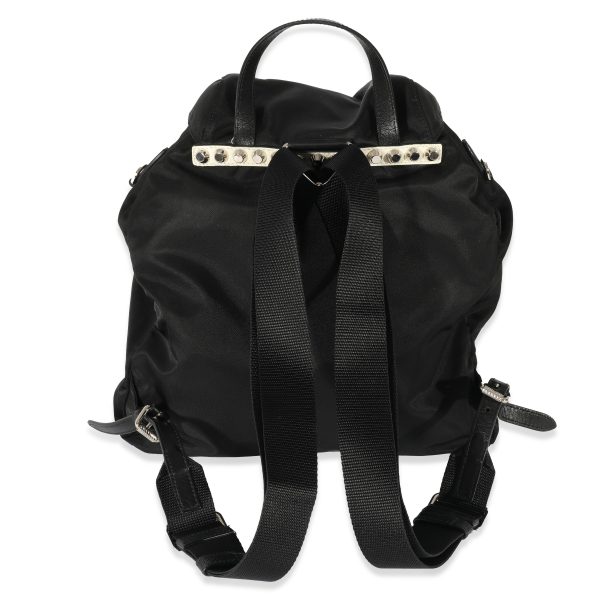 128192 pv Prada Black Nylon Studded Vela Backpack