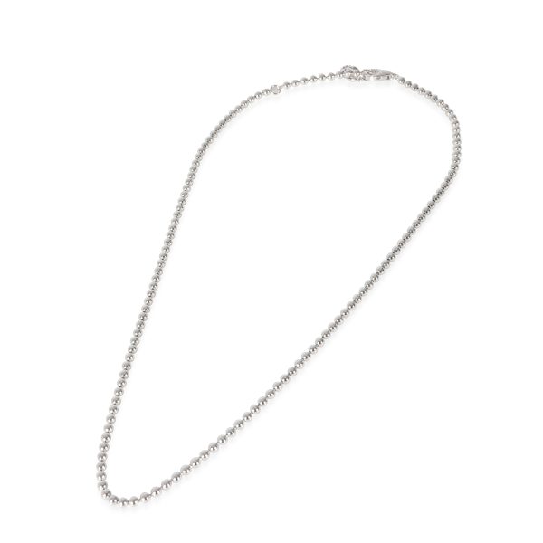 128213 bv Cartier Bead Chain Necklace in 18k White Gold