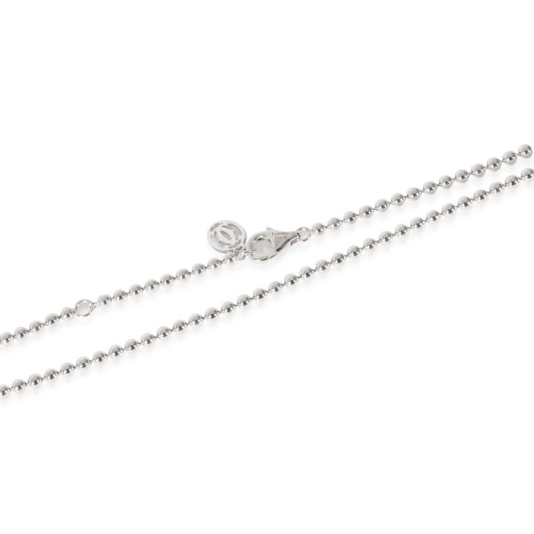 128213 sv Cartier Bead Chain Necklace in 18k White Gold