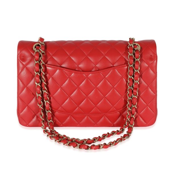 128239 pv 9776ecd1 b20c 4d5c 9dda 7230e824d7f8 Chanel Red Quilted Lambskin Medium Classic Flap Bag