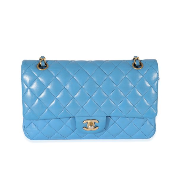 128242 fv 6efb8980 5a0f 4be8 b1aa 41ed6ecee293 Chanel Lambskin Blue Quilted Medium Double Flap Bag