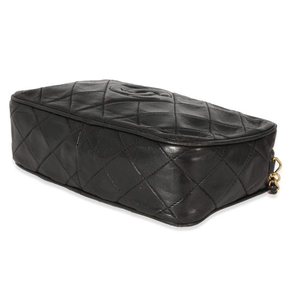 128243 box Chanel Vintage Lambskin Diamond Quilted Tassel Bag