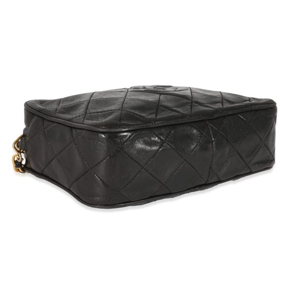 128243 clasp Chanel Vintage Lambskin Diamond Quilted Tassel Bag