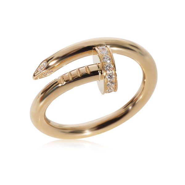 128247 av Cartier Juste Un Clou Diamond Ring in 18k Yellow Gold 013 CTW