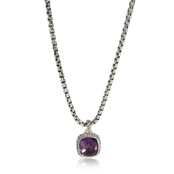 128263 fv David Yurman Albion Amethyst Diamond Pendant in 14k Yellow GoldSterling