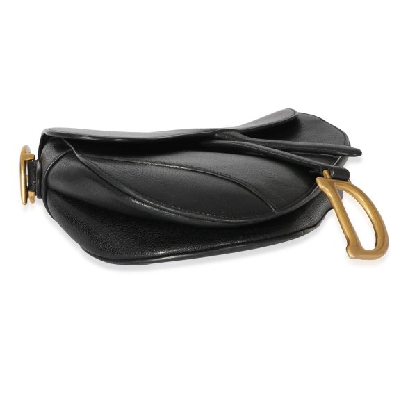 128276 clasp Christian Dior Black Calfskin Saddle Bag