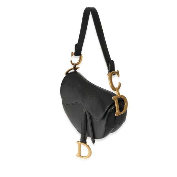 128276 sv Christian Dior Black Calfskin Saddle Bag