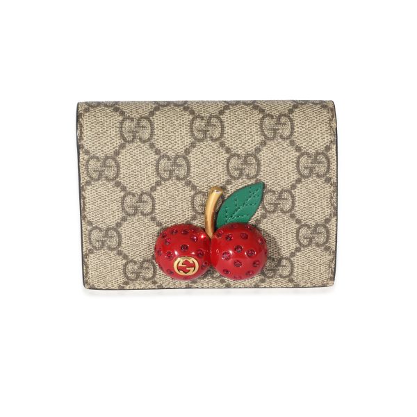 128279 fv c04dd8dd 94f7 4fa5 ad8d 249cb1e3f696 Gucci GG Supreme Cherries Card Case Wallet