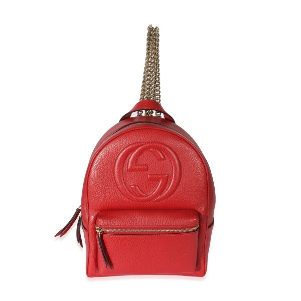 128284 bv Gucci Maroon Leather Soho Disco Backpack