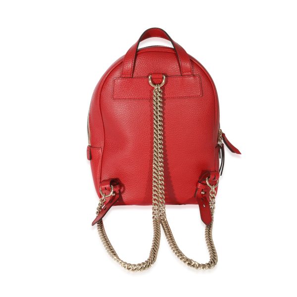 128284 pv Gucci Maroon Leather Soho Disco Backpack