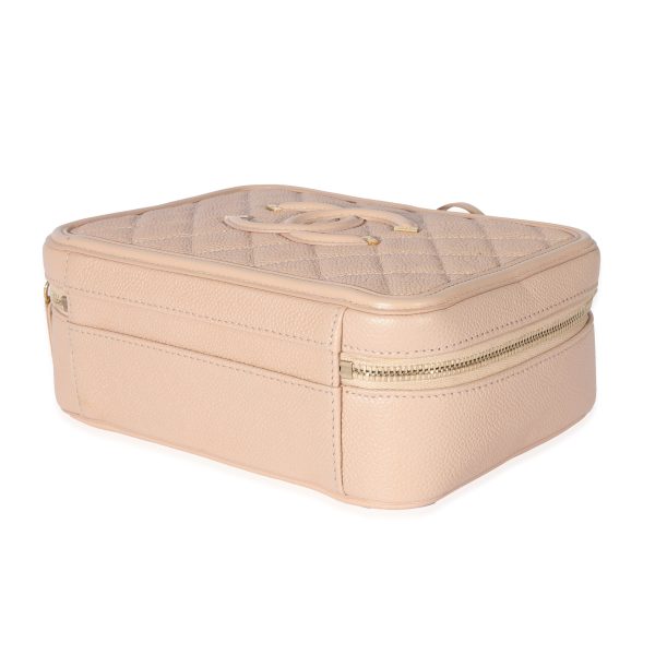 128334 box 8c238a3b 6dc8 4058 8f40 a977198fc321 Chanel Beige Caviar CC Filigree Vanity Case