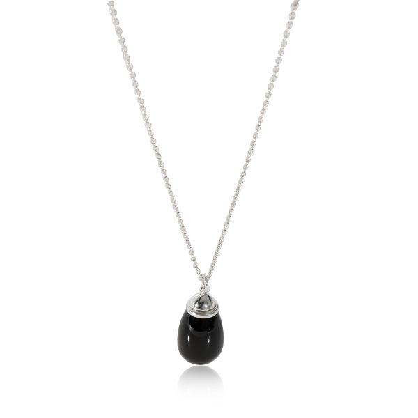 128342 fv Tiffany Co Paloma Picasso Onyx Pendant in Sterling Silver